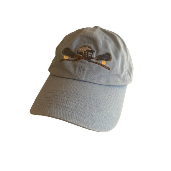 Pit Bull Other - Lacrosse Embroidered Image Blue Hat Cap Adjustable